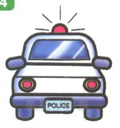 警车简笔画简单画法110警车交通工具简笔画步骤图片大全儿童简笔画