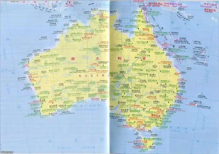 澳大利亚旅游地图中文版