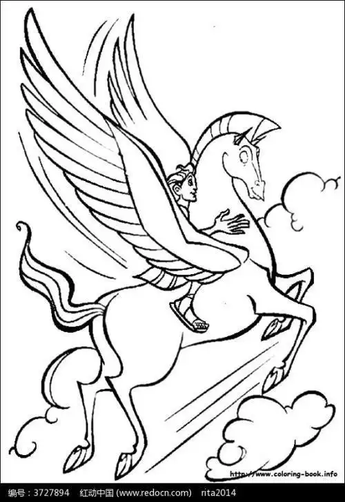 独角飞马简笔画简单又漂亮