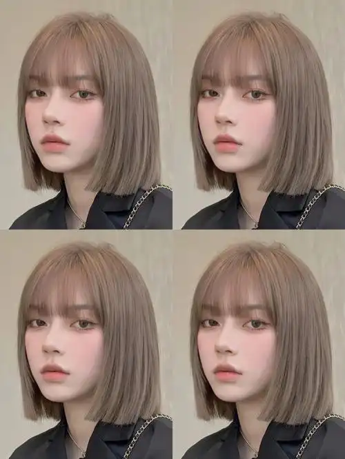 越掉越好看的发色奶茶灰棕时尚女孩必染发色