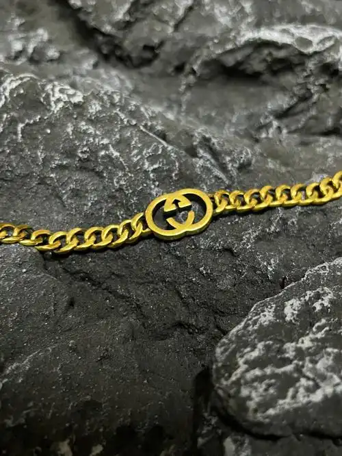 足金999电黑gucci古巴手链