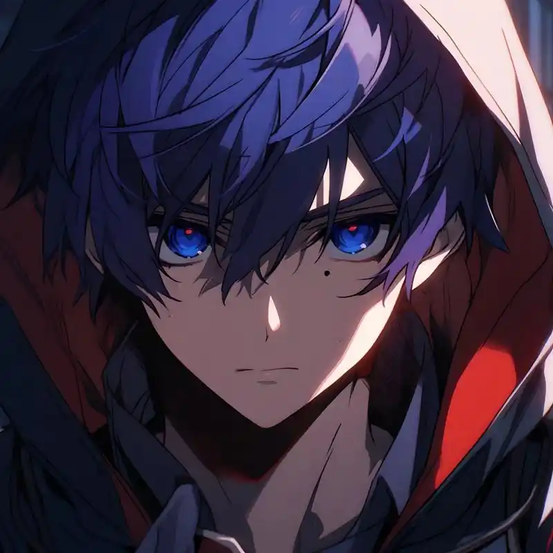 5250蓝发少年动漫头像5250