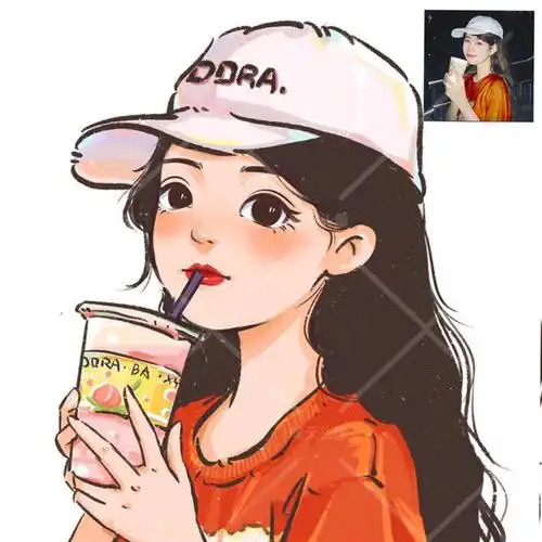 碧蓝仕 手绘q版头像设计卡通真人照片漫画定制情侣可爱图片男女生小