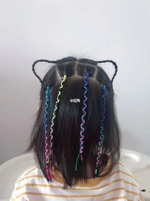儿童彩辫脏辫编发