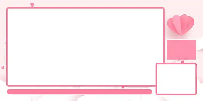 粉色清新直播直播间展板背景