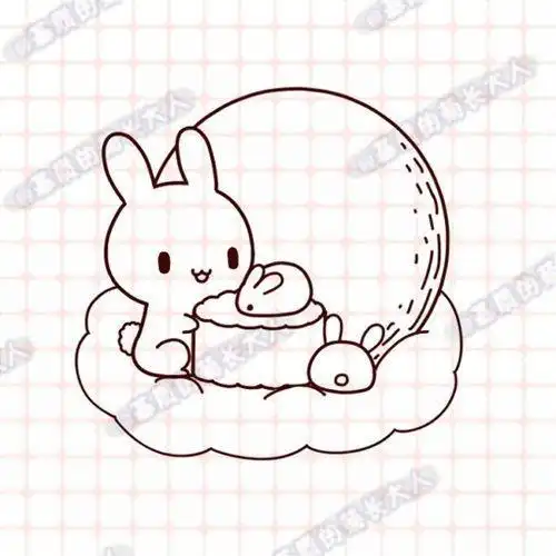 兔子q版简笔画拟人