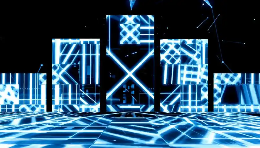 动感舞蹈爵士街舞炫酷晚会灯光走秀舞台背景led大屏幕vj视频素材