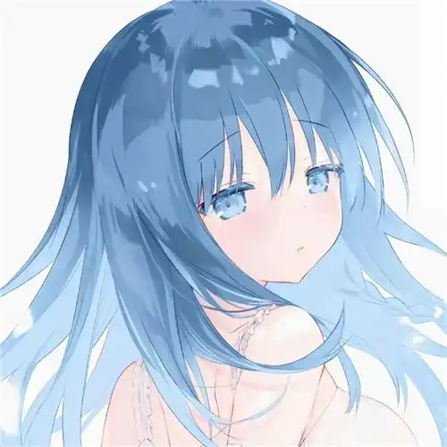 安静淡雅蓝色系列动漫女头图片_女生动漫头像_头像屋
