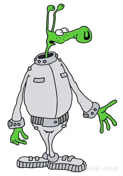 有趣的绿色外星人