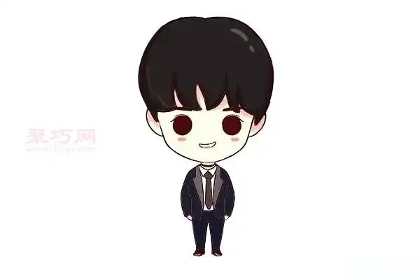 儿童画卡通吴磊怎么画 一步一步教你画卡通吴磊简笔画