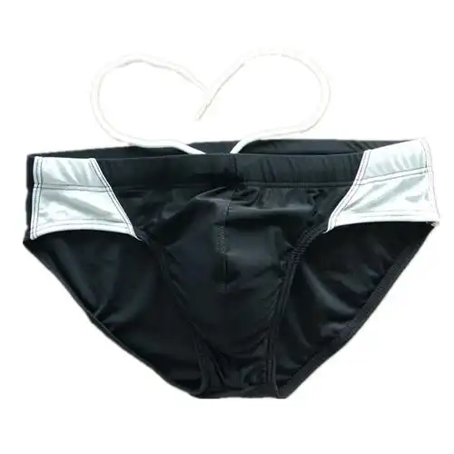 男内裤三角泳裤时尚泳衣罩杯系绳泳裤修身温泉泳裤防尴尬一件代发