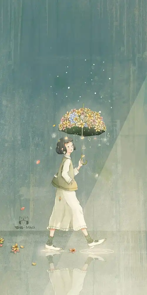 小清新森系绿色手机壁纸