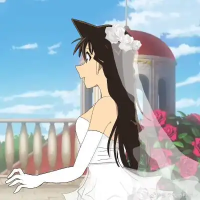 画师微博转载二次元人物工藤新一毛利兰新兰永恒名侦探柯南情侣头像