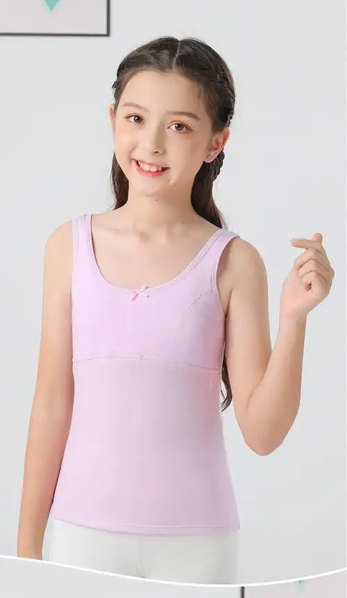 yunwuxin女童内衣发育期10岁小学生青春期小背心12岁女孩儿童抹胸少女