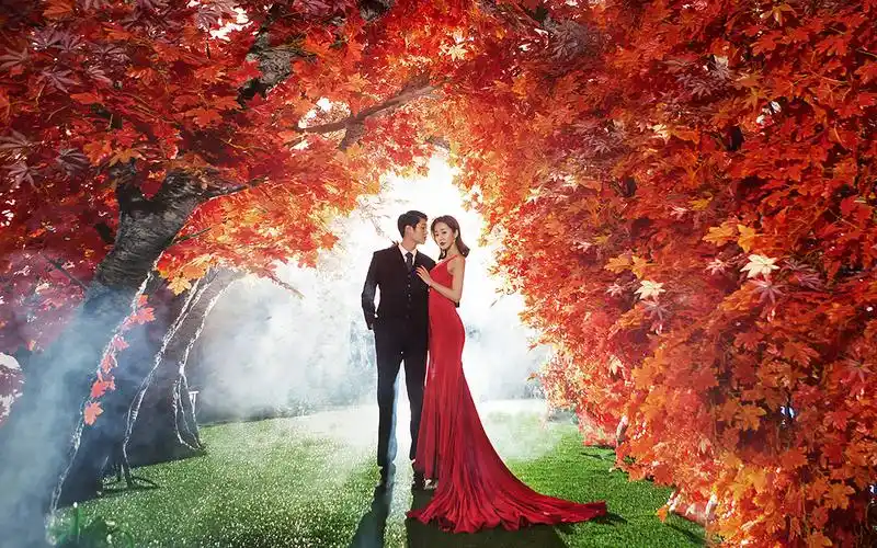 滁州幸福摄婚纱摄影会所他家拍外景婚纱照好看吗?