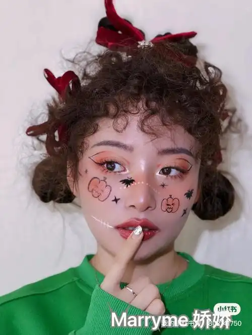 万圣节妆容可爱风