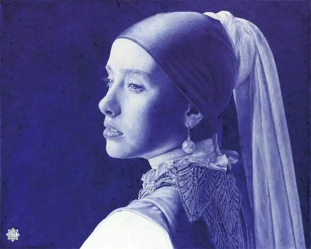 戴珍珠耳环的少女