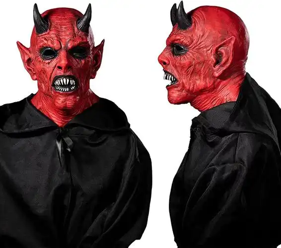 红魔乳胶撒旦魔王 x愚人万圣节堕落天使舞会演出吸血鬼恐怖鬼面具