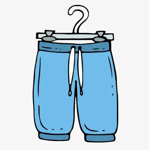 矢量蓝色运动裤素材