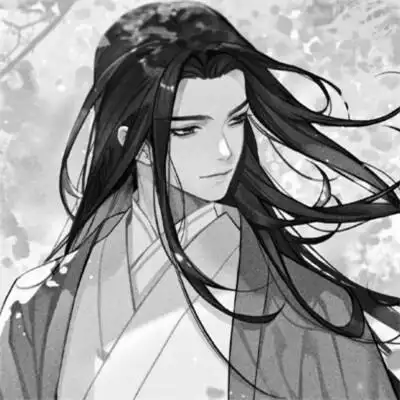 漫画古风男生头像黑白高清图片
