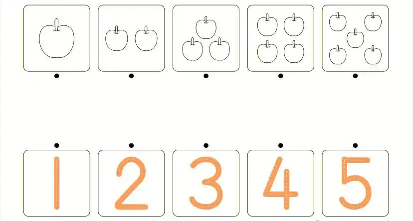 认识数字数字点数连线