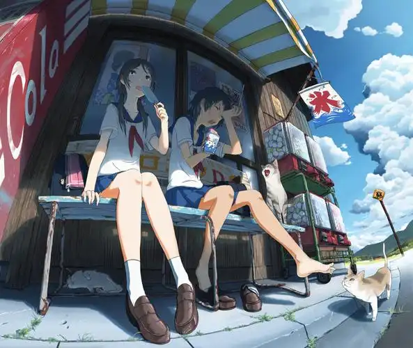 动漫壁纸 夏天 清凉