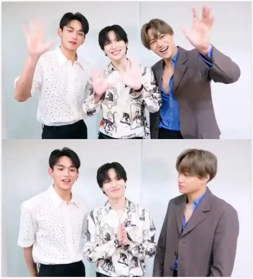 superm新歌宣传金钟仁蓝色衬衫肌肉若隐若现边伯贤乖巧巨星范