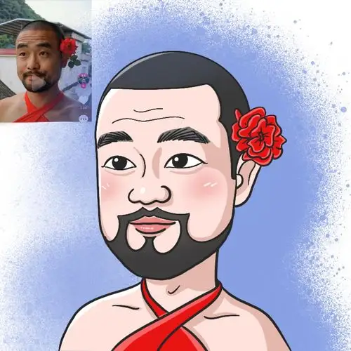 日本似颜绘肖像夸张漫画头像定制