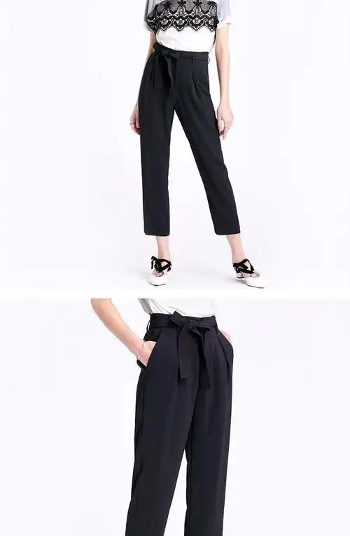 简洁百搭九分小脚萝卜裤休闲裤