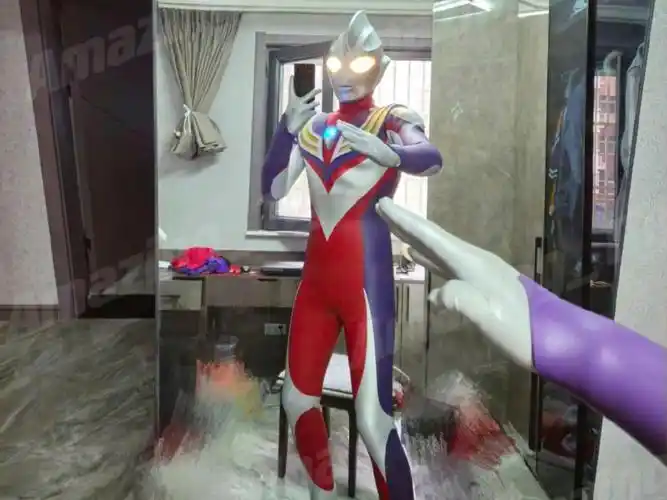 迪迦奥特曼皮套试穿cosplay