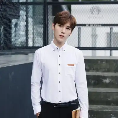 潮男说白衬衫黑色休闲裤白黑搭配秒变男神