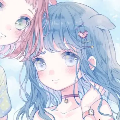 可爱女生软萌动漫闺蜜粉嫩头像_卡通动漫头像_我要个性网