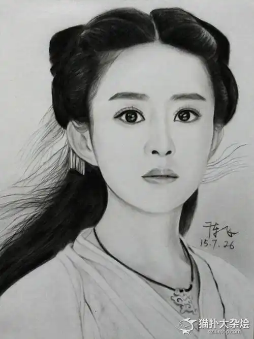 求一张手绘花千骨的画