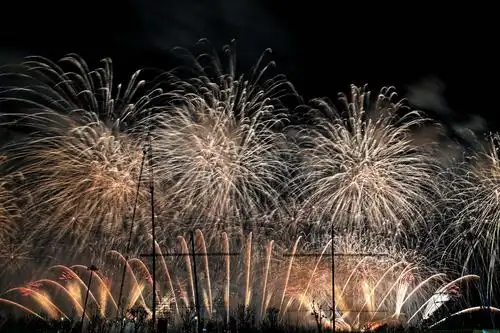 2021新年烟花秀 璀璨绽放滴水湖