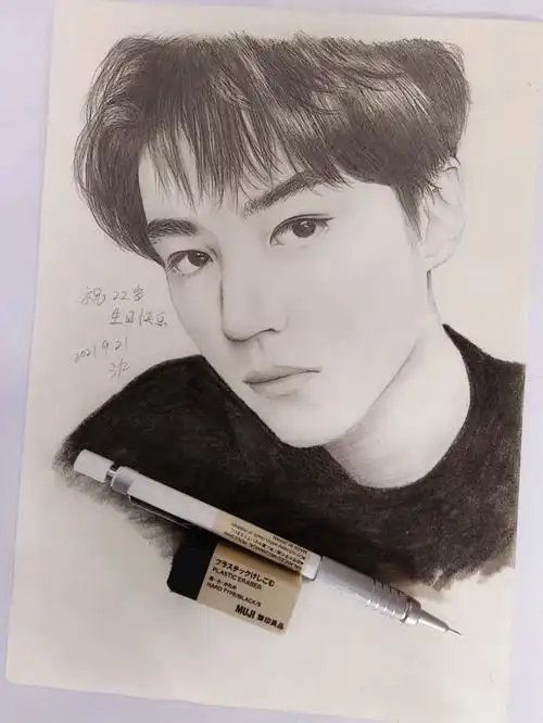 从开始到未来只为王俊凯  #宝藏男孩王俊凯  #铅笔手绘  #tfboys