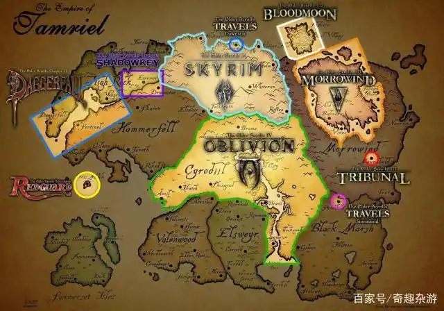 上古卷轴世界地图