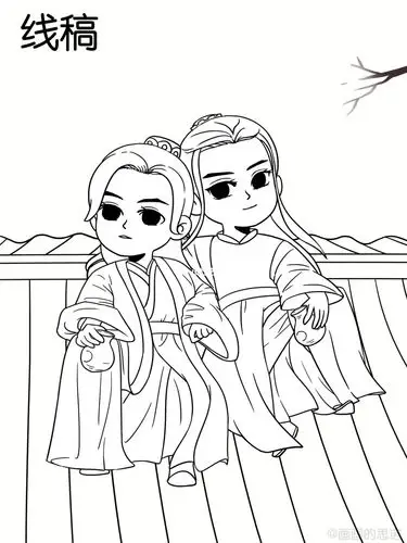 山河令q版温客行周子舒_山河令_绘画_文化_绘画