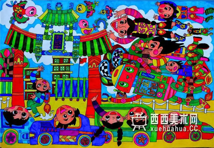 优秀中学生获奖科幻画《安全飞行书包》赏析