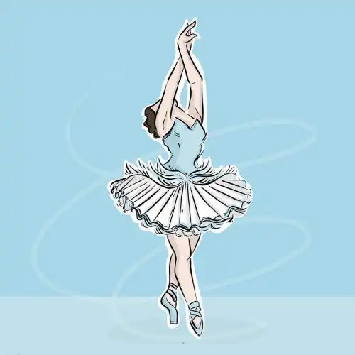 儿童舞蹈家简笔画彩色