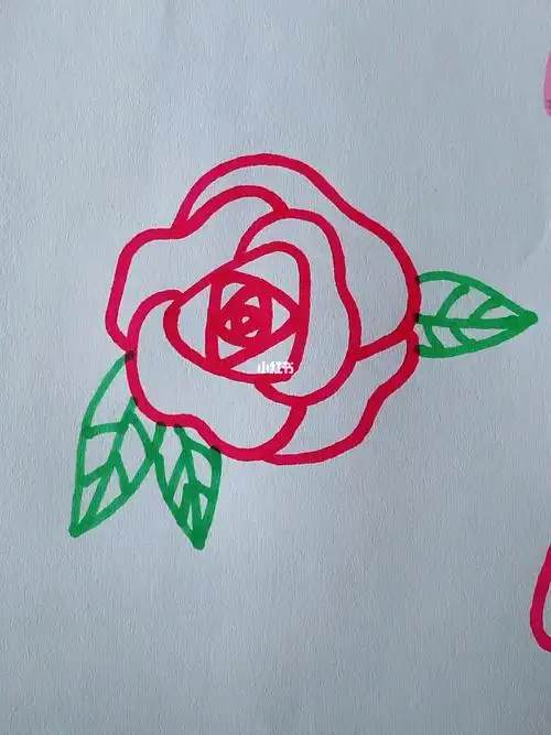 一学就会的玫瑰花一起学画画简笔画