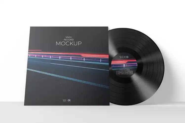 12款黑胶唱片包装纸袋设计展示贴图样机vinylrecordmockup3