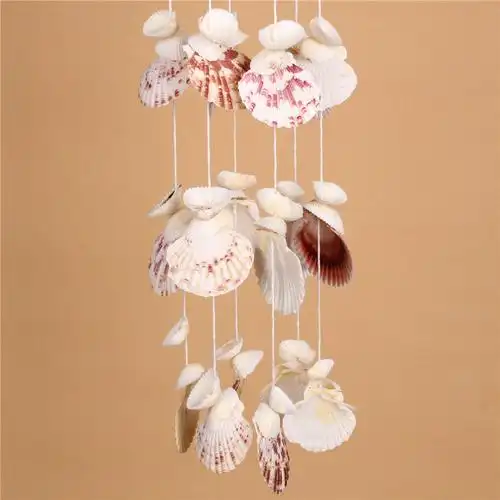 景区旅游纪念品天然海螺贝壳风铃 田园风格贝壳风铃家居装饰