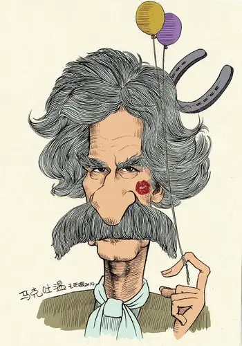 似颜绘漫像大叔漫画王西振安徒生漫画马克吐温