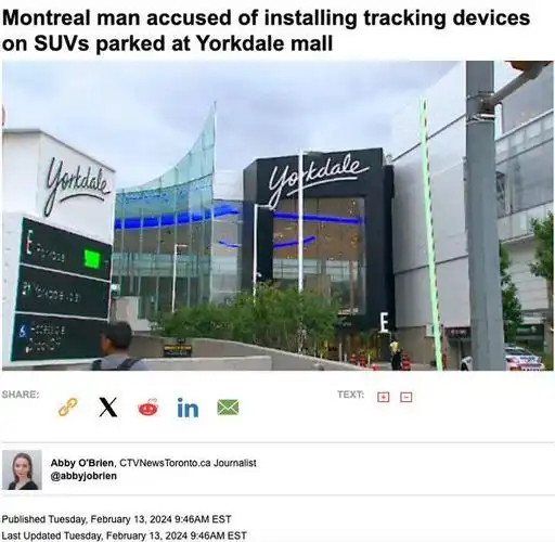 多伦多路虎老大爷在家门口被盗4次后发现车底被偷装gps跟踪器