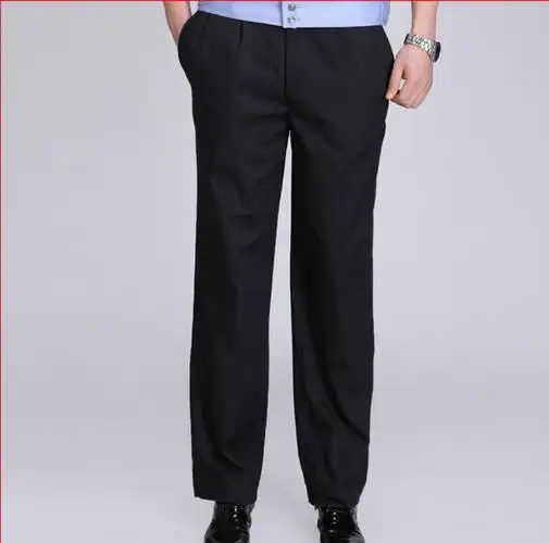 春秋执勤裤男工作服夏季薄款冬裤加厚藏青色女保安制服西裤子正装警辅