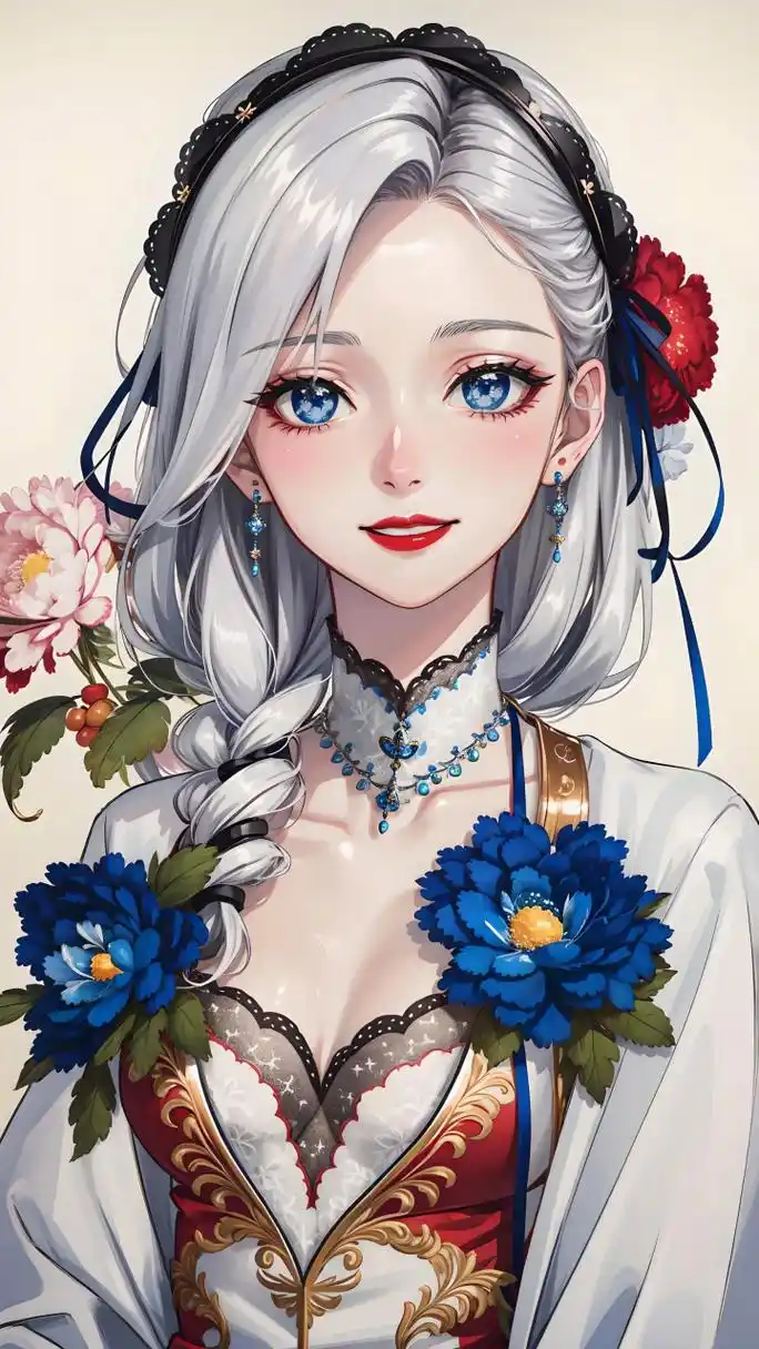 白发少女#二次元# #美女# #二次元美图