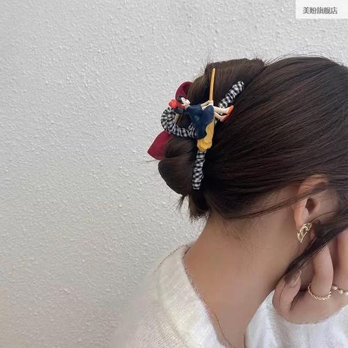 魔法少女~可爱女巫抓夹女后脑勺蝴蝶结发夹头饰高级感鲨鱼夹发饰