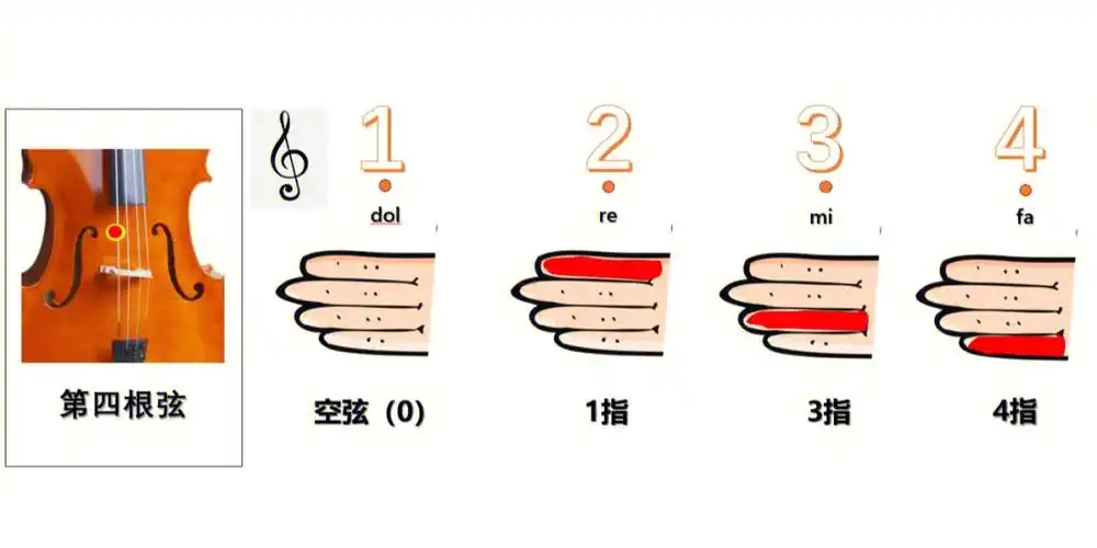 自画儿童大提琴入门指法图示拿去不谢