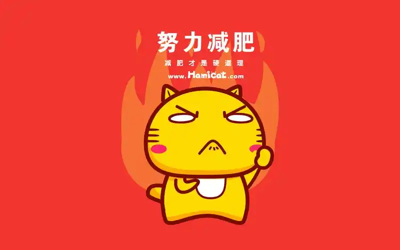 减肥电脑壁纸 - hamicat哈咪猫 - hamicat哈咪猫