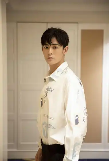 李欣泽印花衬衫帅气写真图片36